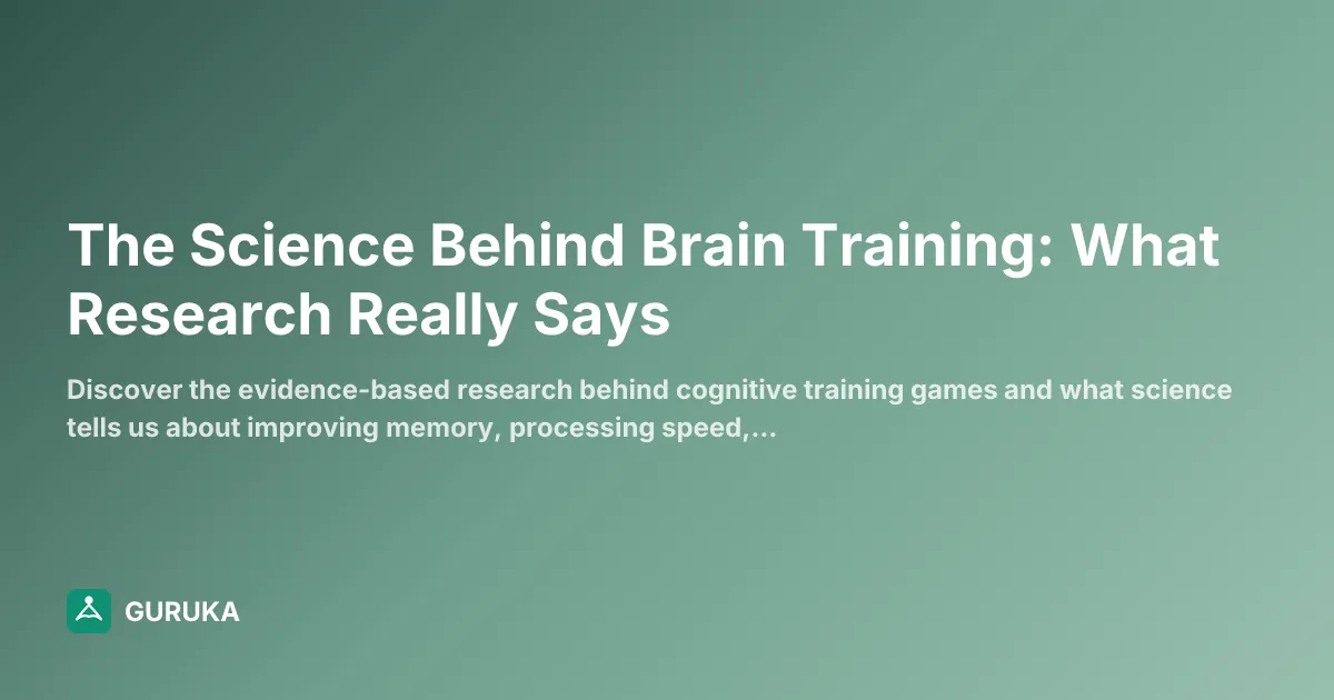 The Science Behind Brain Training: What Research Really Says