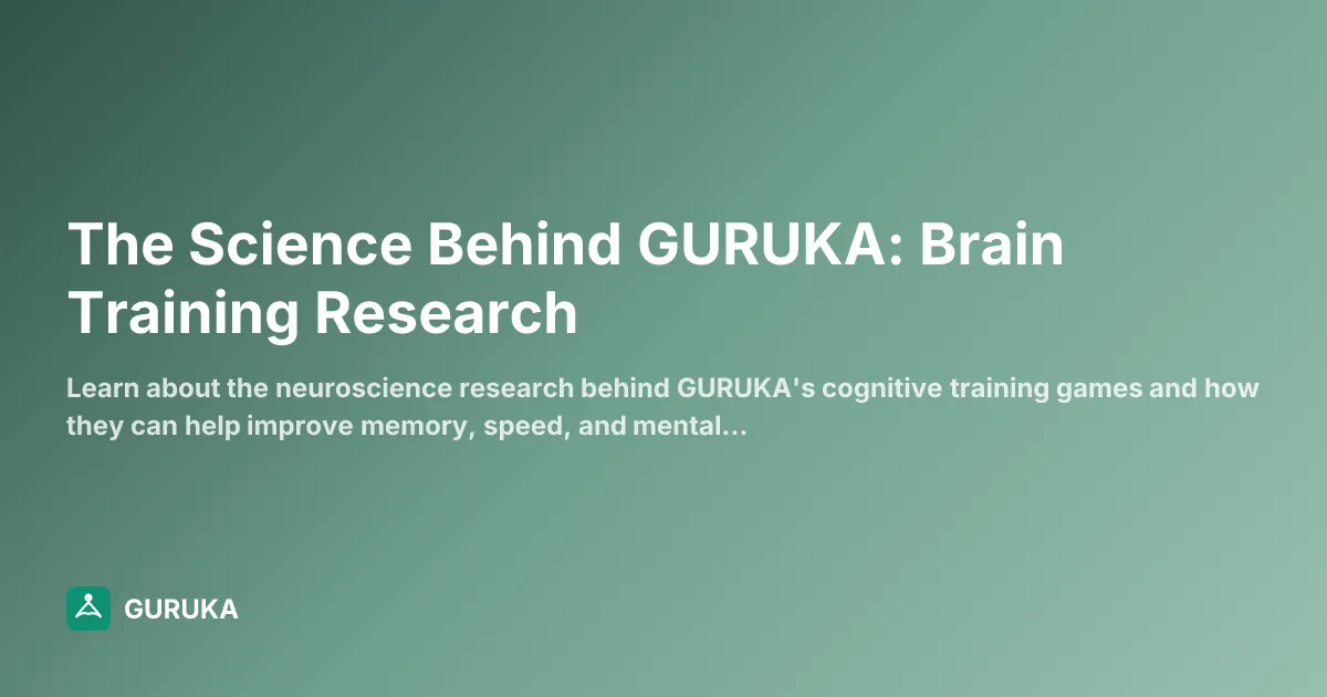 The Science Behind GURUKA: Brain Training Research