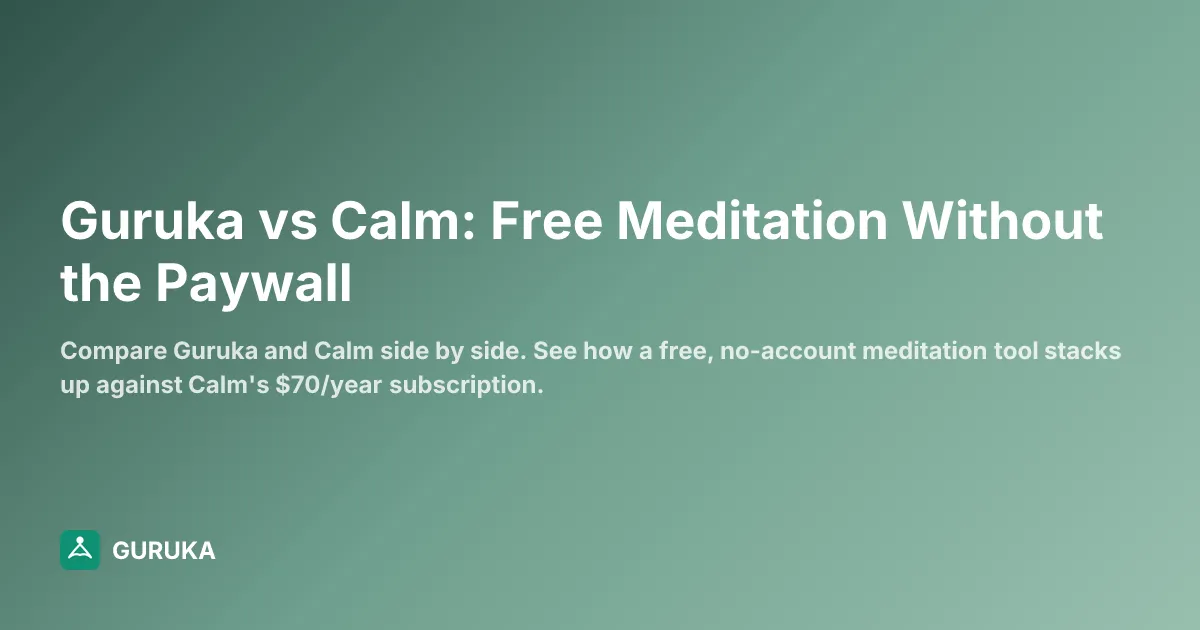 Guruka vs Calm: Free Meditation Without the Paywall